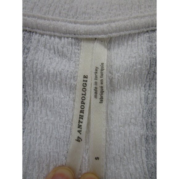 Anthropologie Top Small White Pullover Boho Striped Raglan V-Neck - Picture 8 of 11